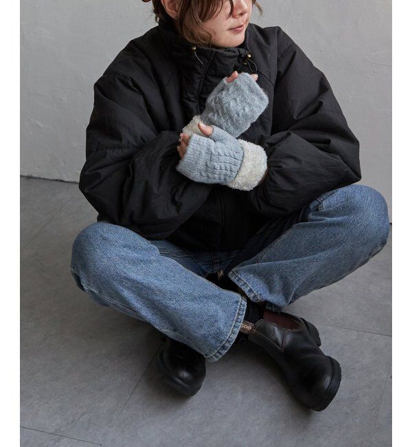 Lbc with Life「無地カフスファーニット」|手袋|