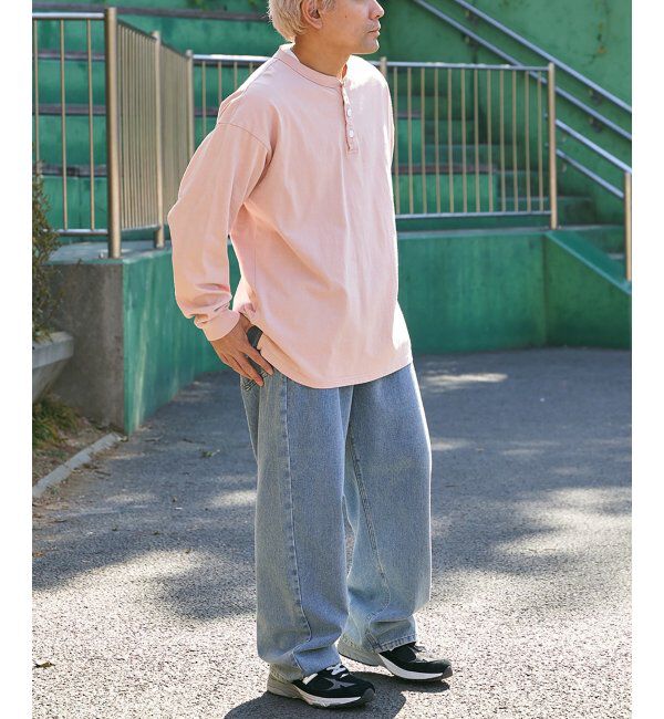 VENCE share style「【Goodwear】ヘンリーネックBIGロンT」|Tシャツ・カットソー|