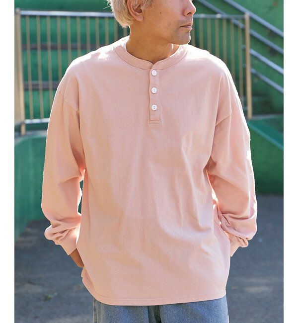 VENCE share style「【Goodwear】ヘンリーネックBIGロンT」|Tシャツ・カットソー|ピンク