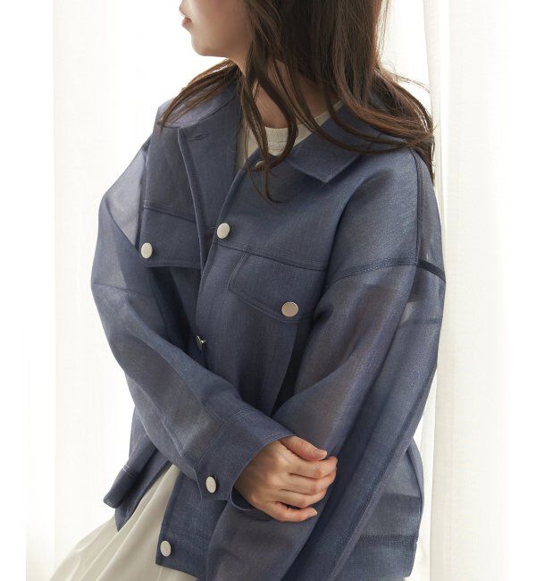 VENCE share style「シアーダンボールデニムプリントGジャン」|ブルゾン・スタジャン|