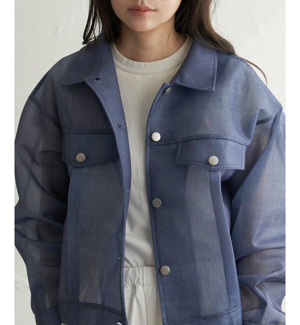 VENCE share style「シアーダンボールデニムプリントGジャン」|ブルゾン・スタジャン|