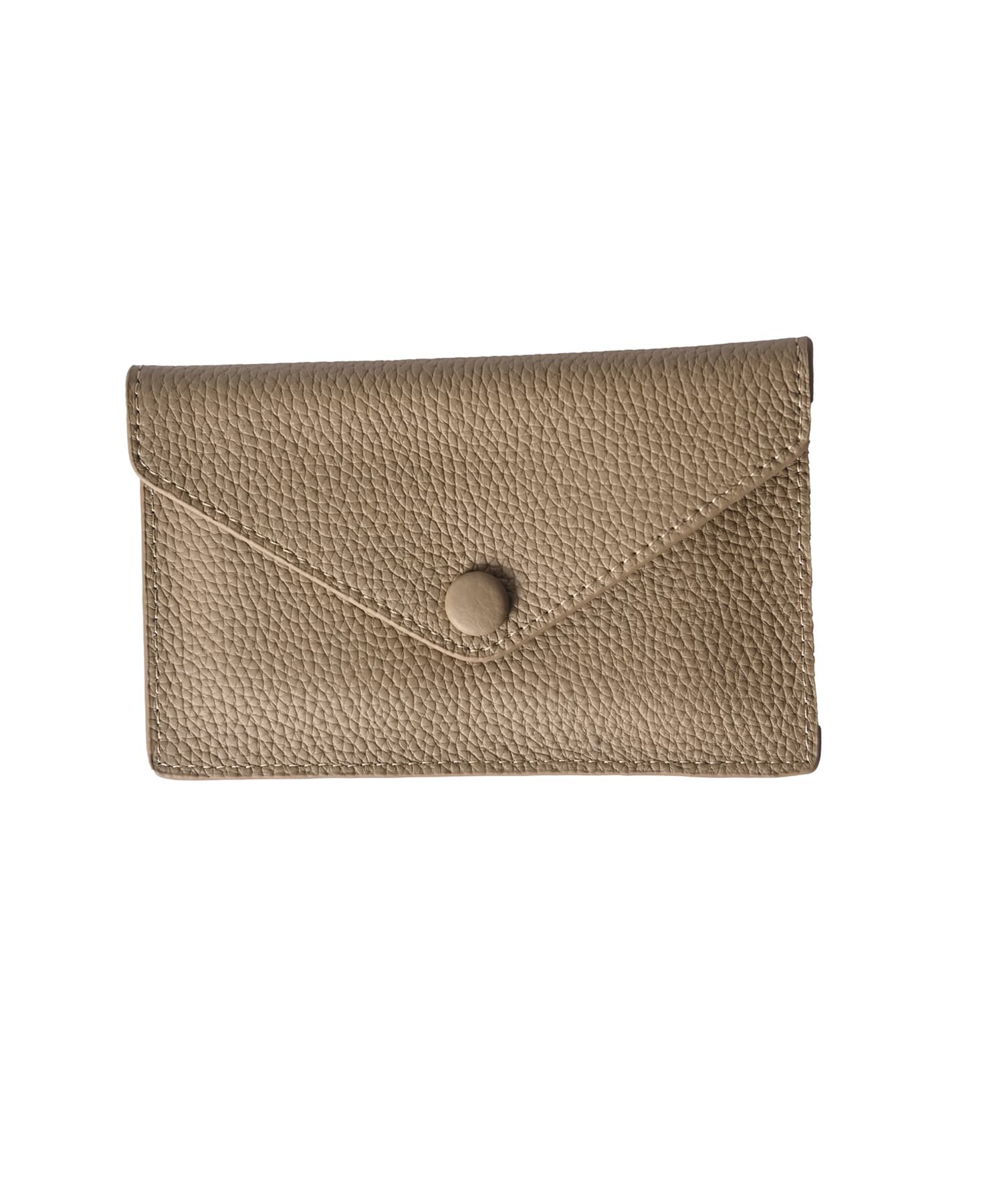 STYLE DELI「【DELI by】フラットエンベロープリアルレザーコンパクトウォレット」|財布|トープ