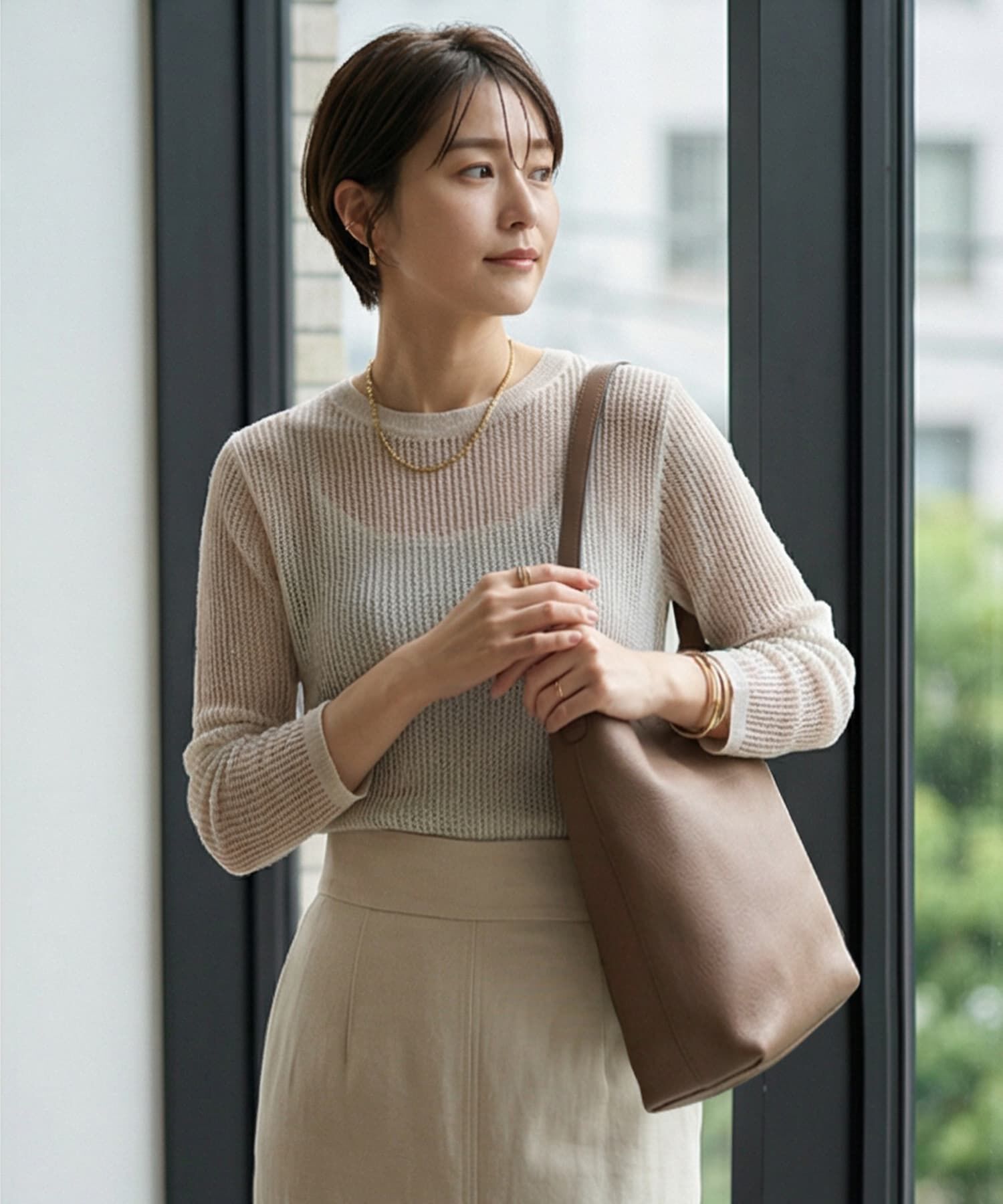 STYLE DELI「【DELI by】ミニマルバケットリアルレザーバッグ（レギュラー）」|トートバッグ|