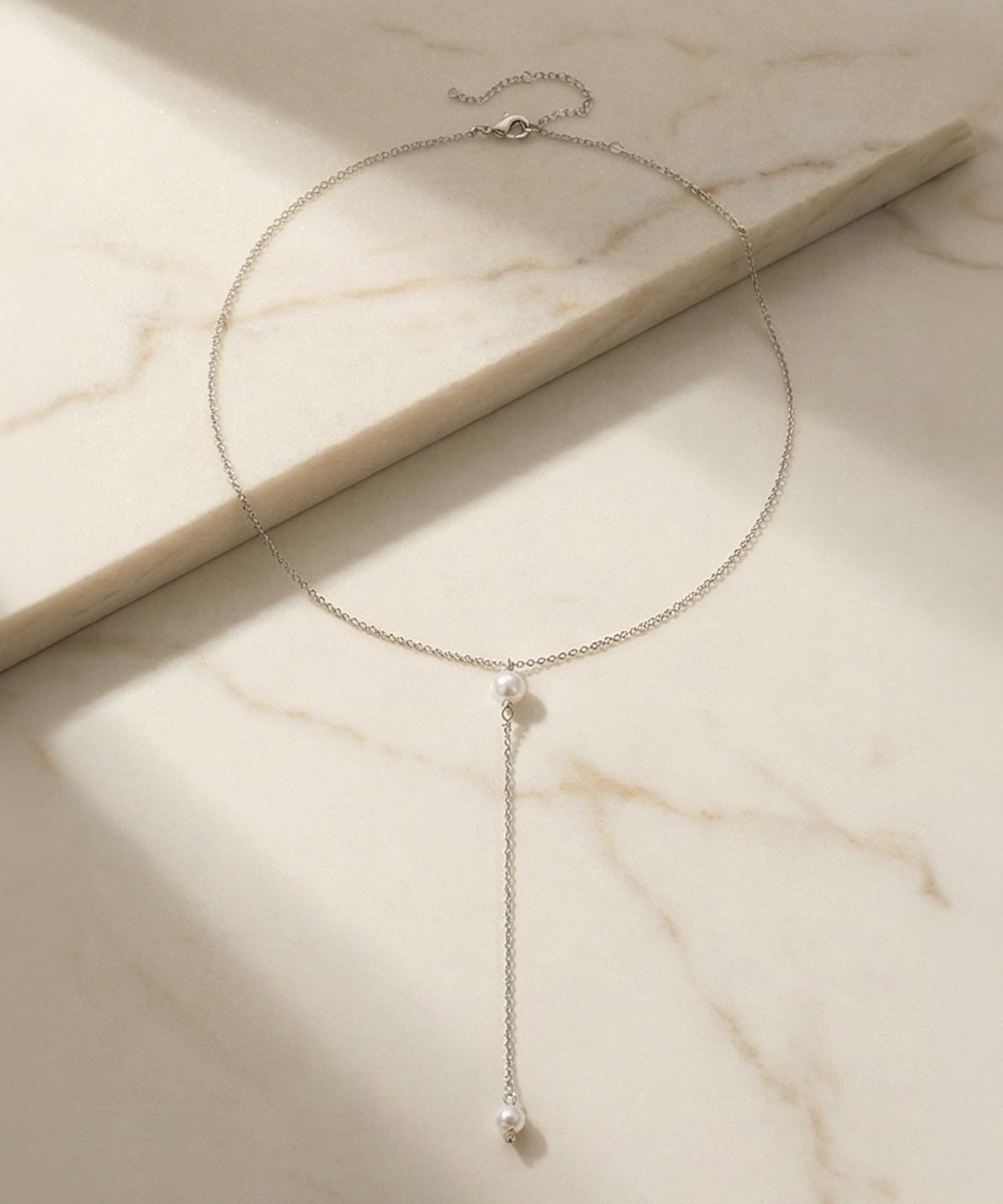 STYLE DELI「【DELI by】ロングチェーンパールYラインネックレス」|ネックレス|