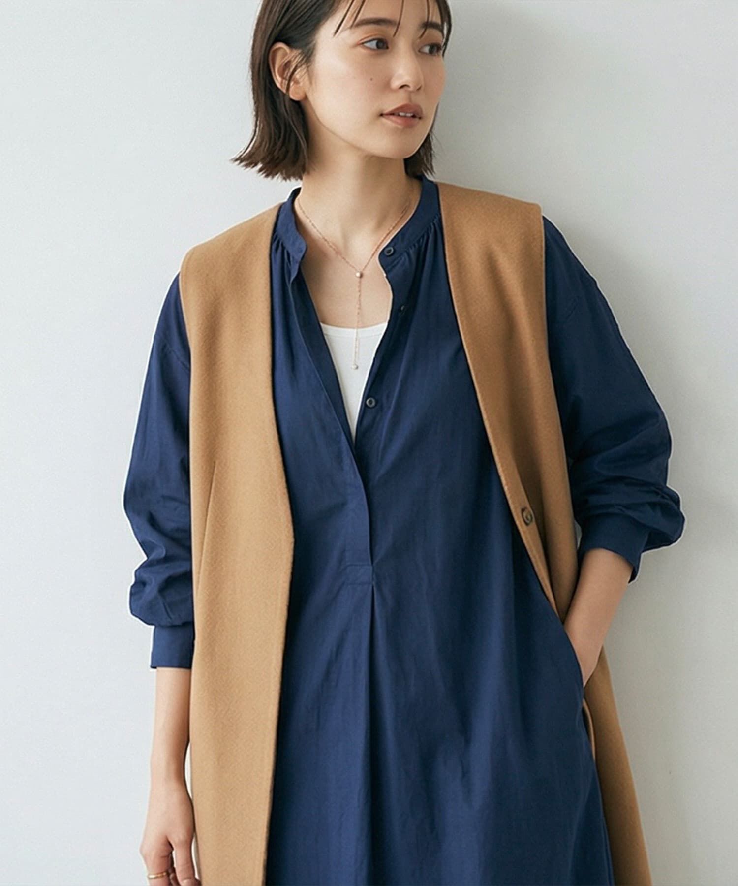 STYLE DELI「【DELI by】ロングチェーンパールYラインネックレス」|ネックレス|