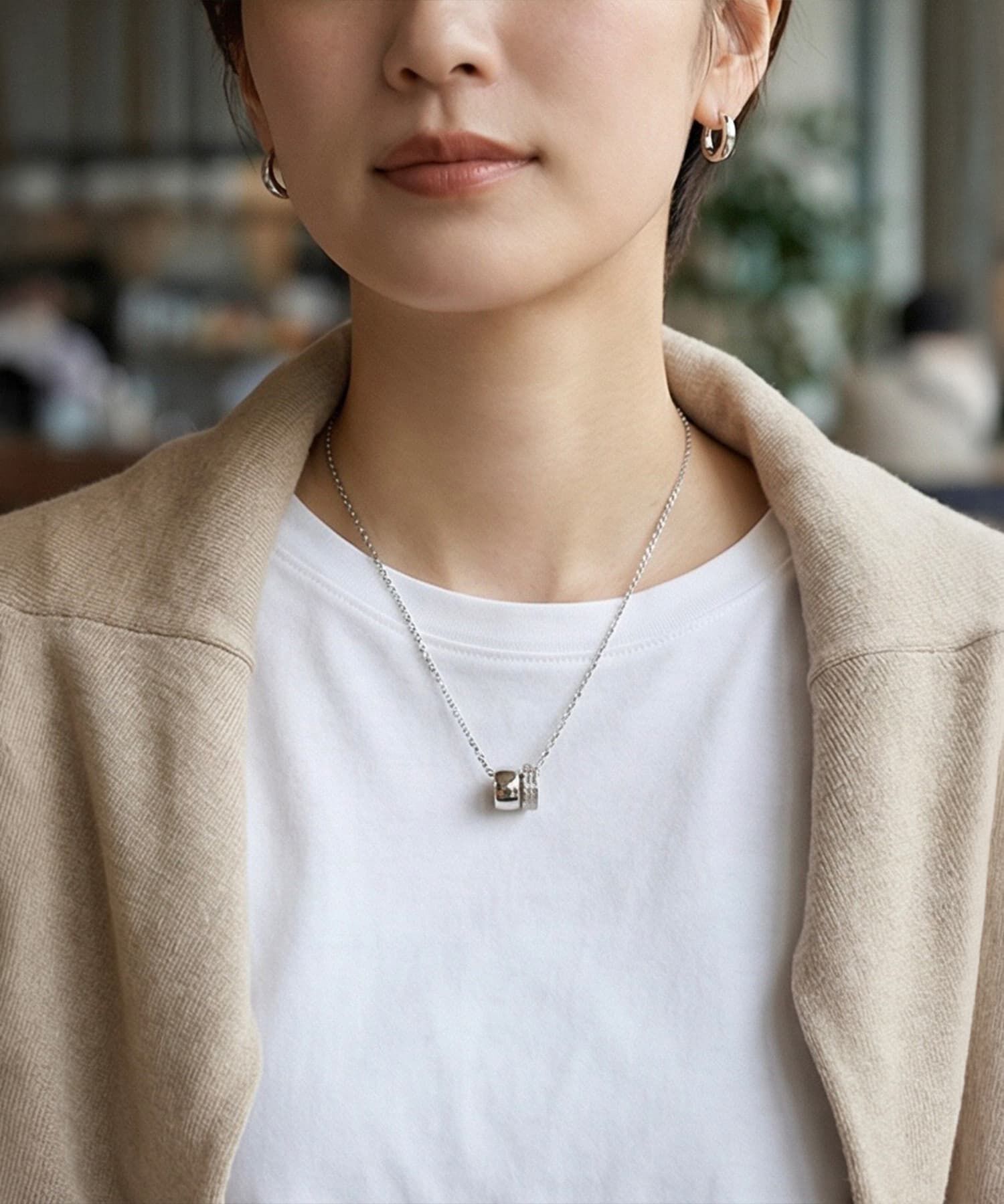 STYLE DELI「【DELI by】クリスタルリング・ペンダントネックレス」|ネックレス|シルバー