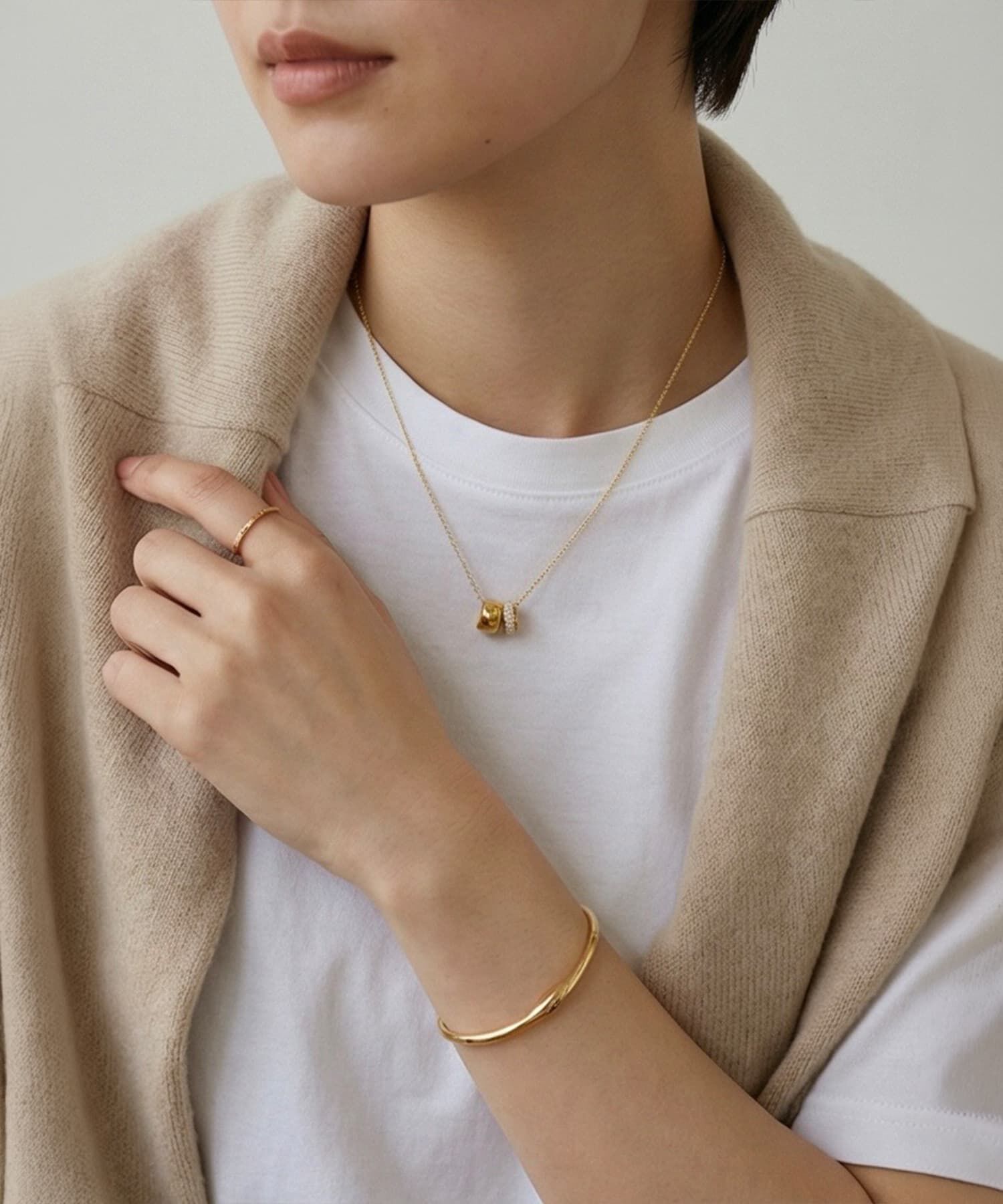 STYLE DELI「【DELI by】クリスタルリング・ペンダントネックレス」|ネックレス|