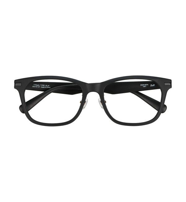  「ウェリントン型 メガネ | レザー調 ラバーテンプル 眼鏡 伊達メガネ 度付き CLASSIC レンズ交換券付」|メガネ|