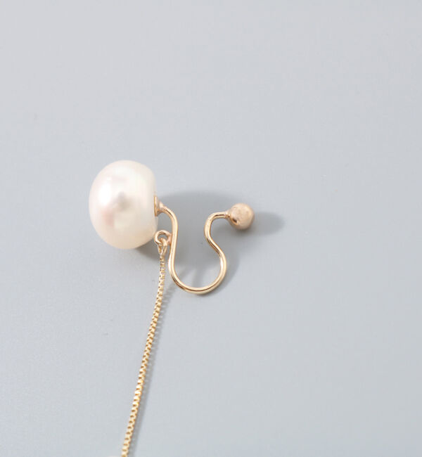 JUPITER「【K10】ダブル淡水パールイヤリング」|イヤリング|