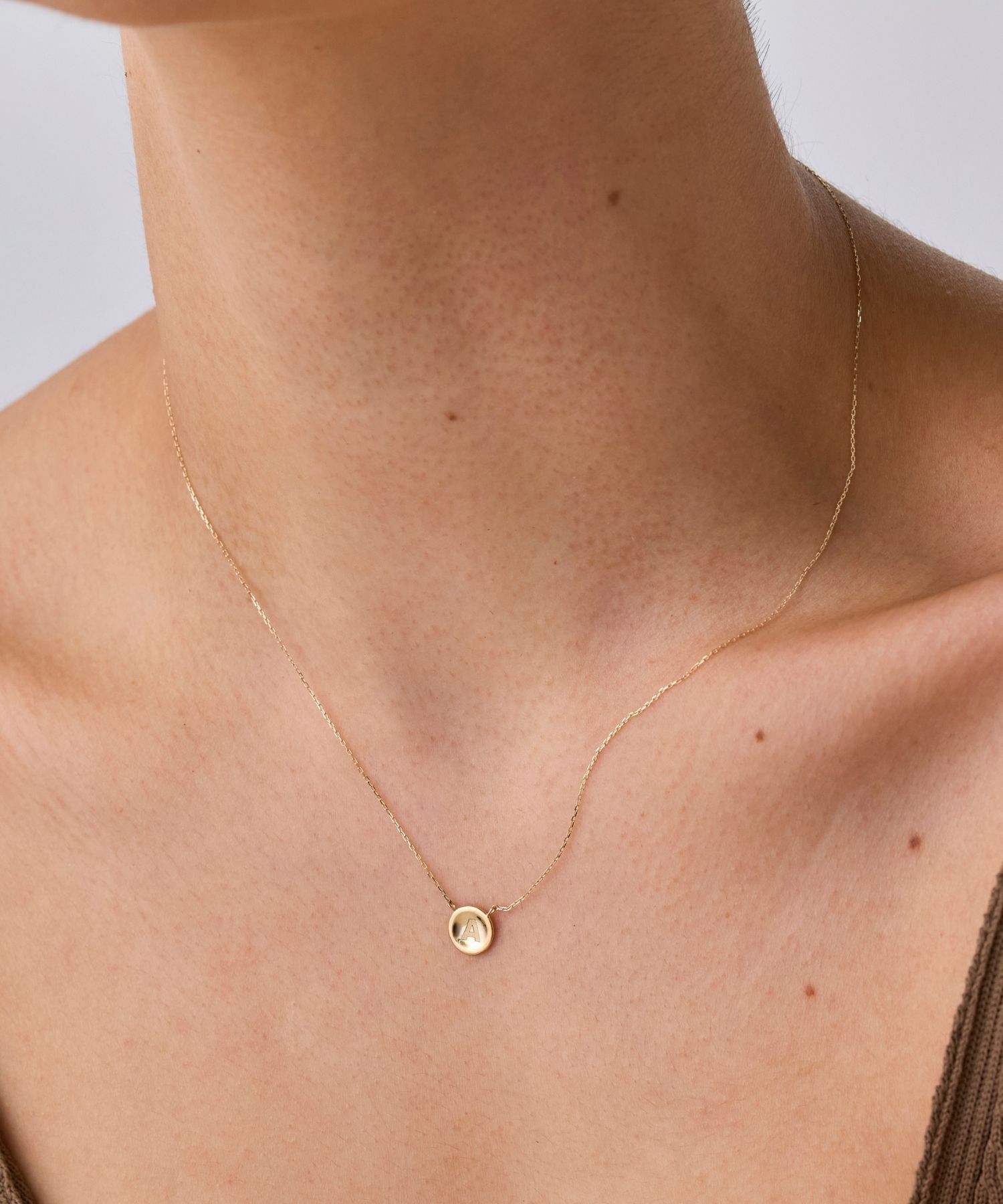 JUPITER「【K10】イニシャルコインネックレス」|ネックレス|