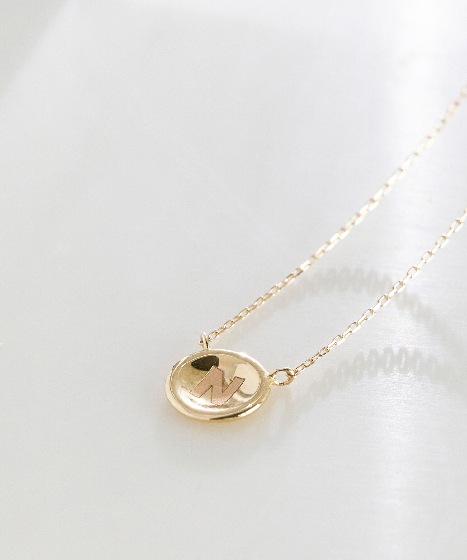 JUPITER「【K10】イニシャルコインネックレス」|ネックレス|