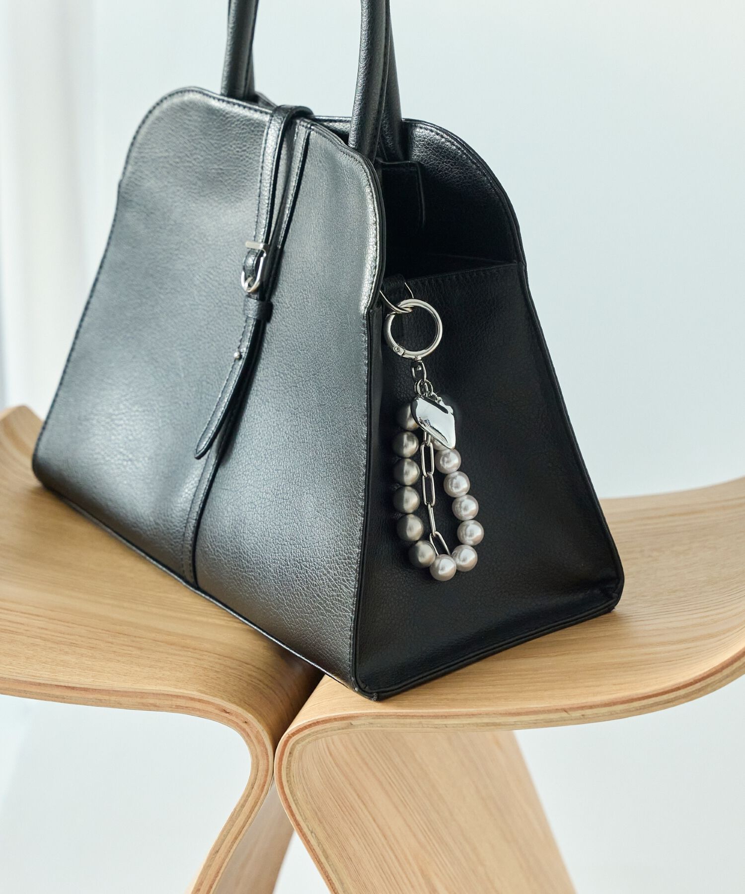 Phoebe「ハートメタルボールバッグチャーム　シルバー」|チャーム・キーホルダー|