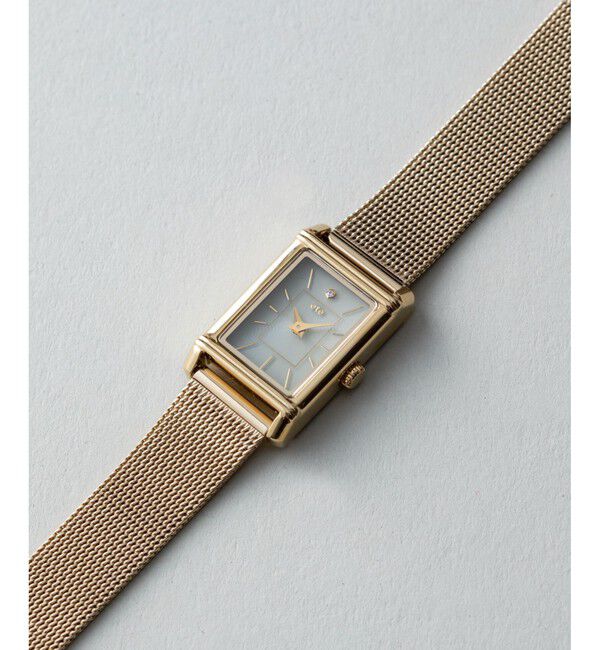 ete「ソーラーウォッチ スクエア メッシュベルト」|腕時計|