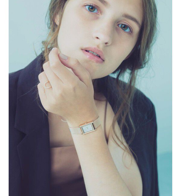 ete「ソーラーウォッチ スクエア メッシュベルト」|腕時計|