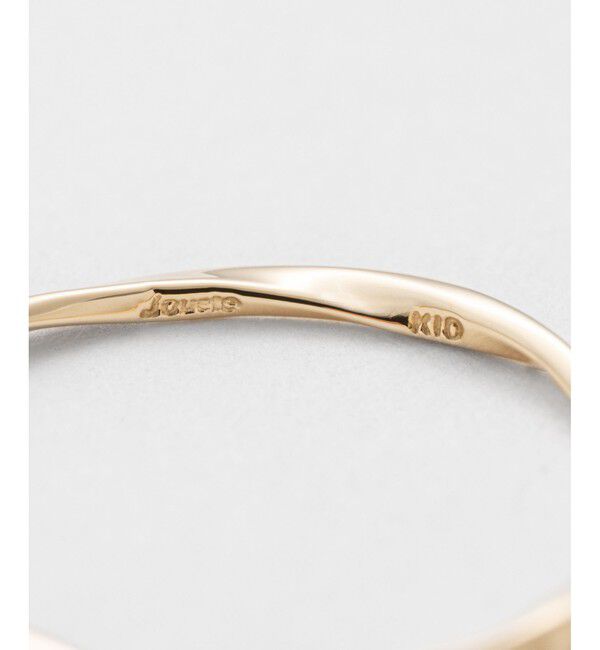 Jouete「K10YG ツイスト ピンキーリング」|リング|