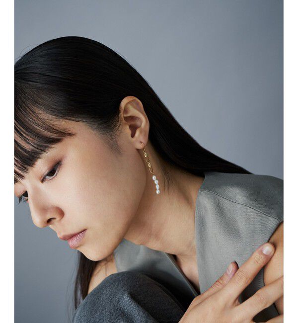 Jouete「ピアス チェーン&times;パール」|ピアス|