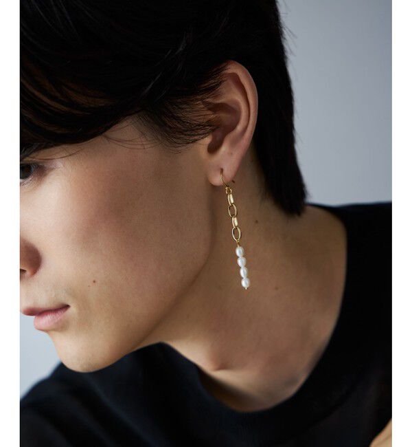 Jouete「ピアス チェーン&times;パール」|ピアス|