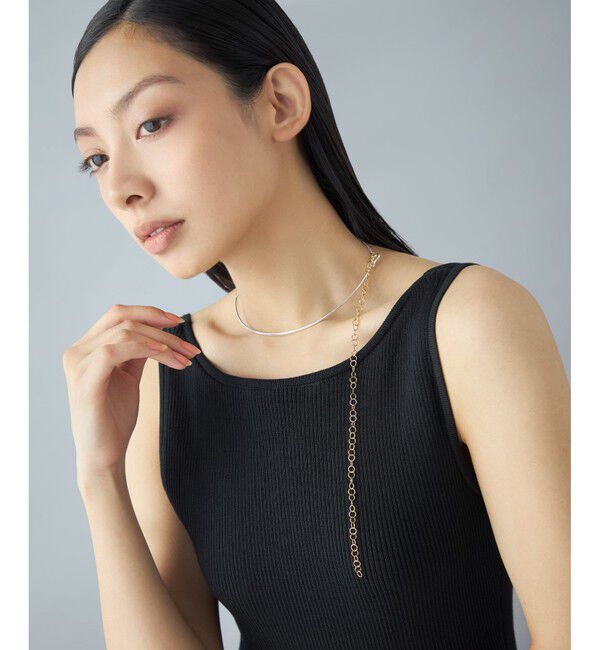 Jouete「【先行予約】[スカーフチョーカー] バブルチェーン コンビカラー」|ネックレス|