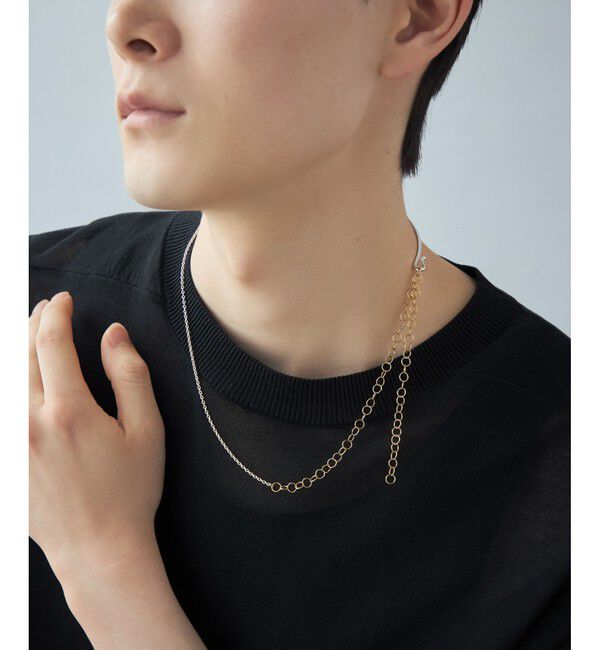 Jouete「【先行予約】[スカーフチョーカー] バブルチェーン コンビカラー」|ネックレス|