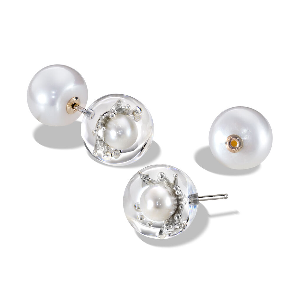 STAR JEWELRY「PEARL BACK CATCH」|ピアス|