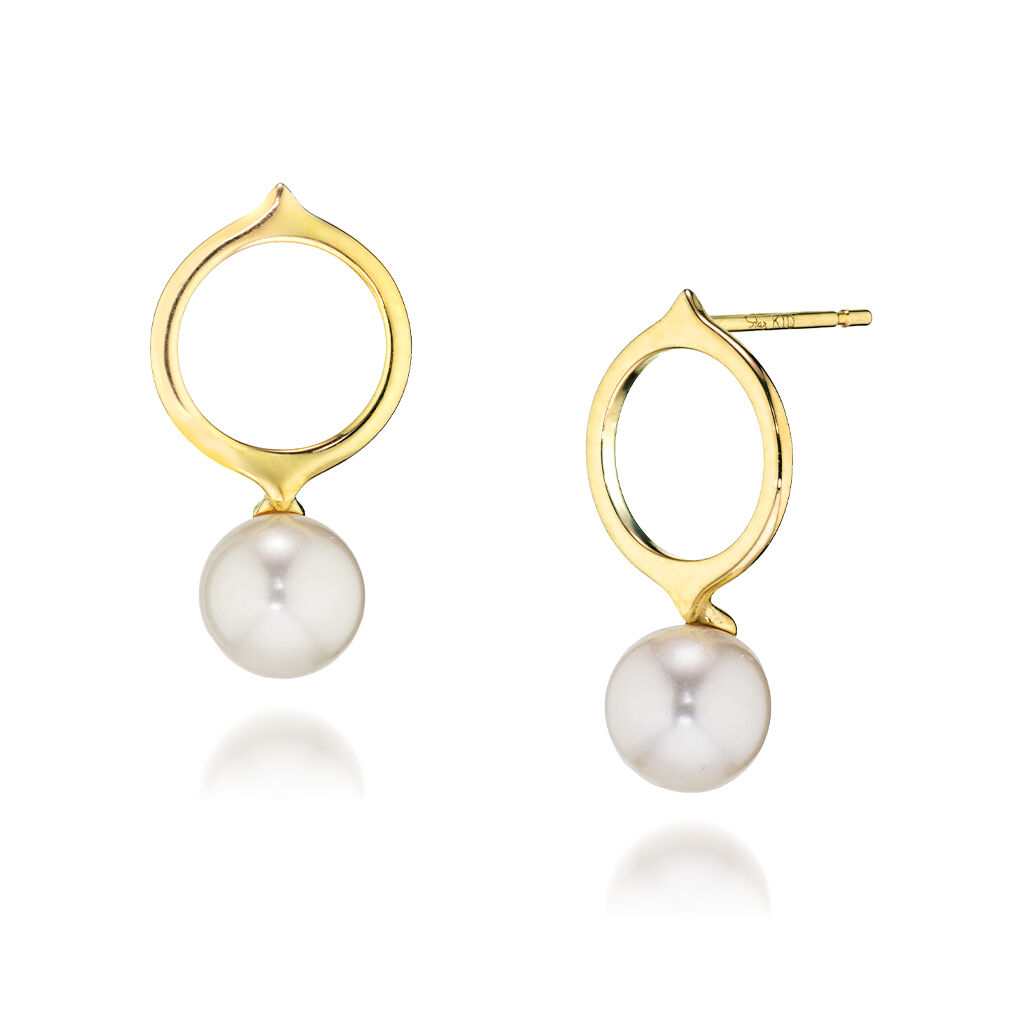 STAR JEWELRY「FUTURITY PEARL」|ピアス|イエローゴールド