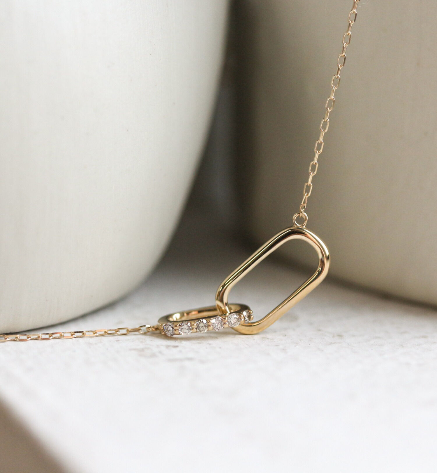  「ダイヤモンド リアン ネックレス  | K10YG〈リアン〉」|ネックレス|