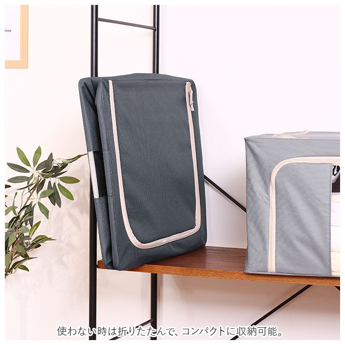 BACKYARD FAMILY「窓付 積み重ね 収納ボックス 55L 衣類収納 通販 衣装ケース 窓付き 折りたたみ式 折り畳み式」|その他|