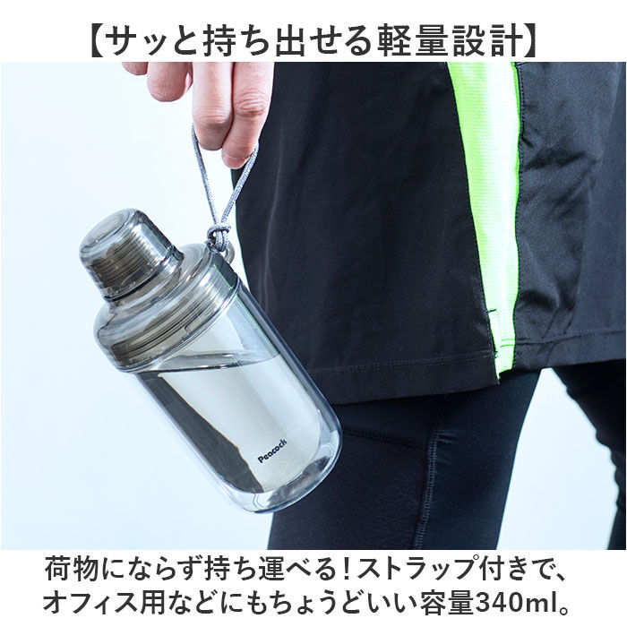 BACKYARD FAMILY「ピーコック Peacock 水筒 PPB-35 通販 クリアボトル キャップタイプ 340ml」|食器・キッチングッズ|