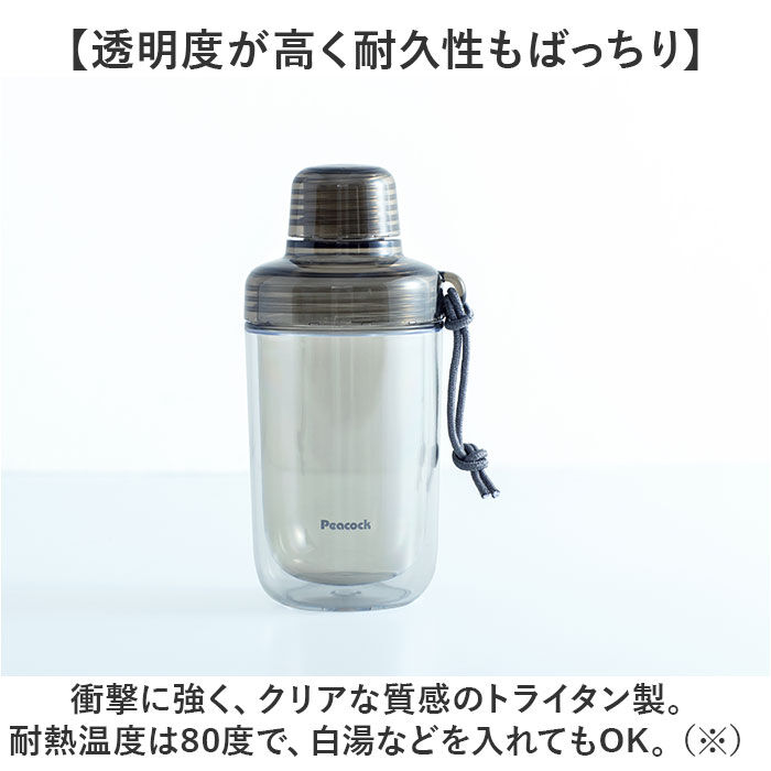 BACKYARD FAMILY「ピーコック Peacock 水筒 PPB-35 通販 クリアボトル キャップタイプ 340ml」|食器・キッチングッズ|