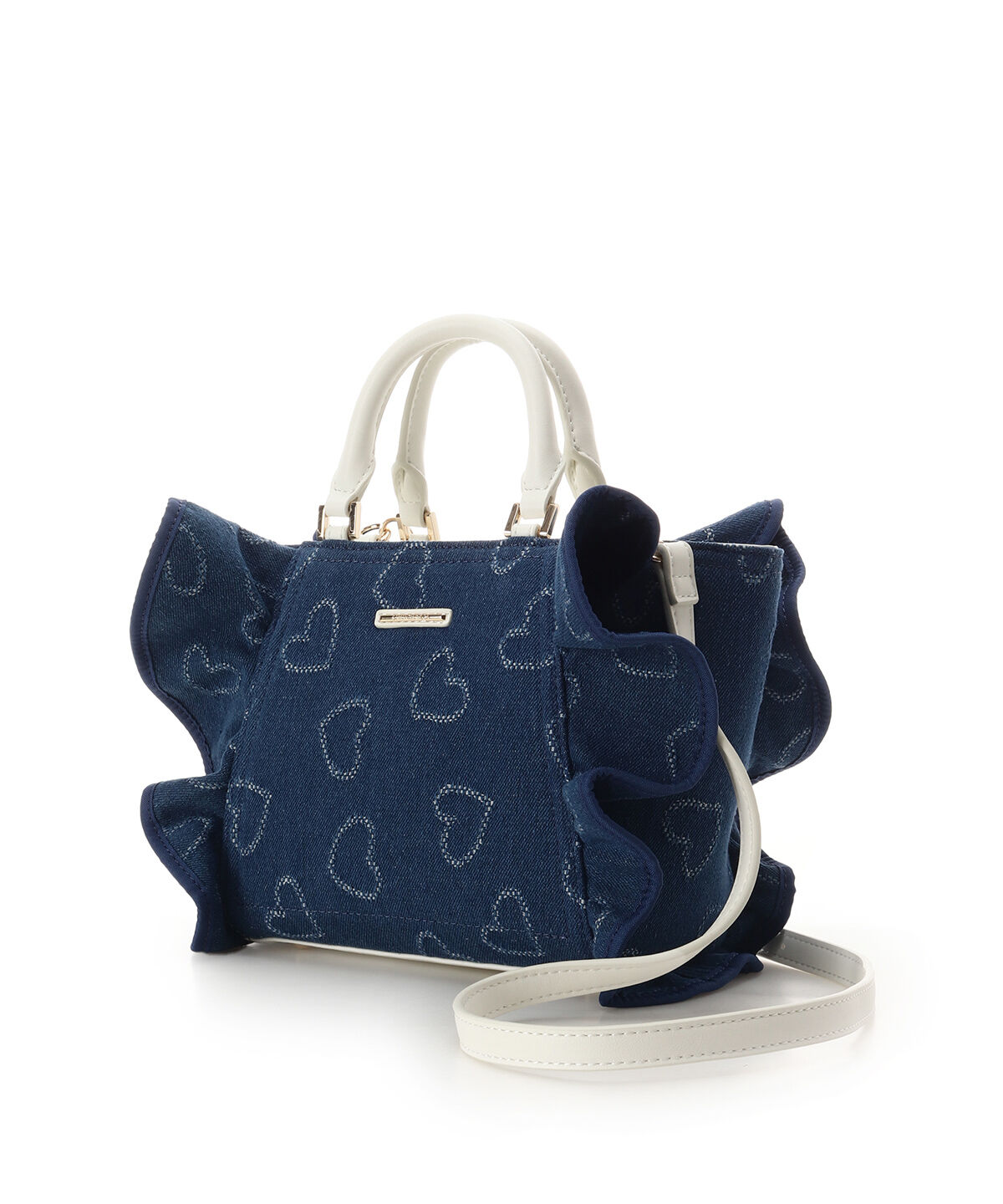 Samantha Vega「ハートデニムフリルハンドバッグ」|ハンドバッグ|