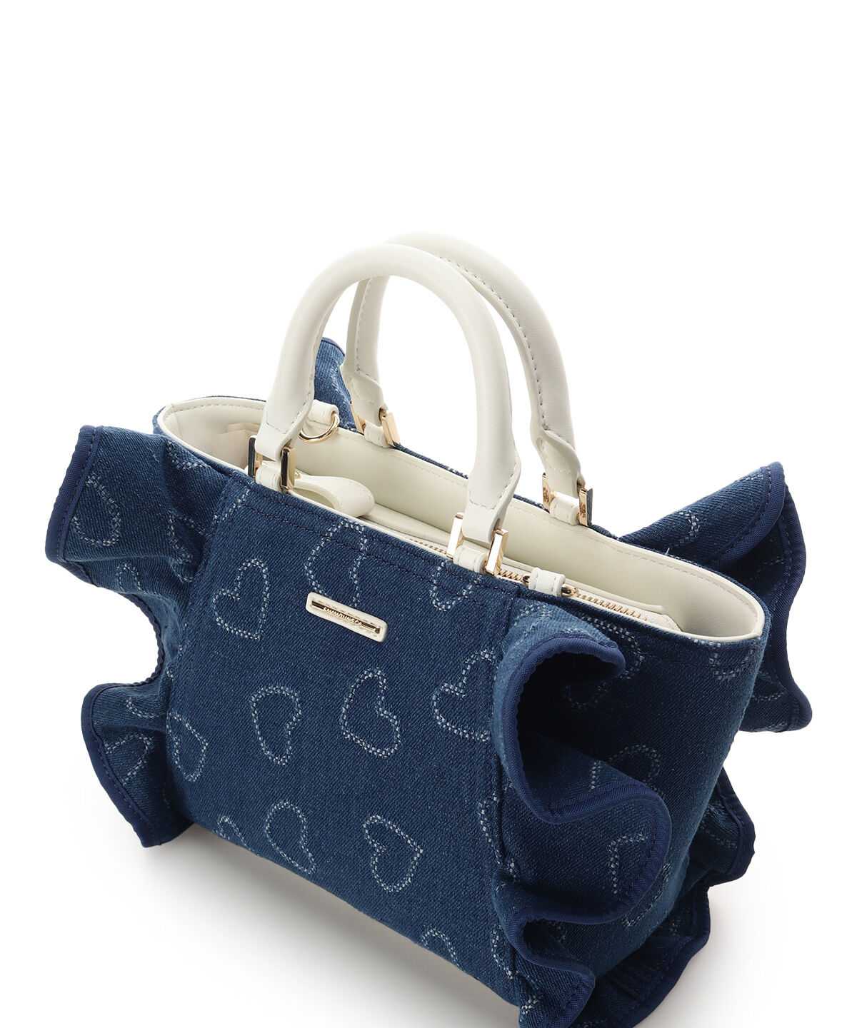 Samantha Vega「ハートデニムフリルハンドバッグ」|ハンドバッグ|