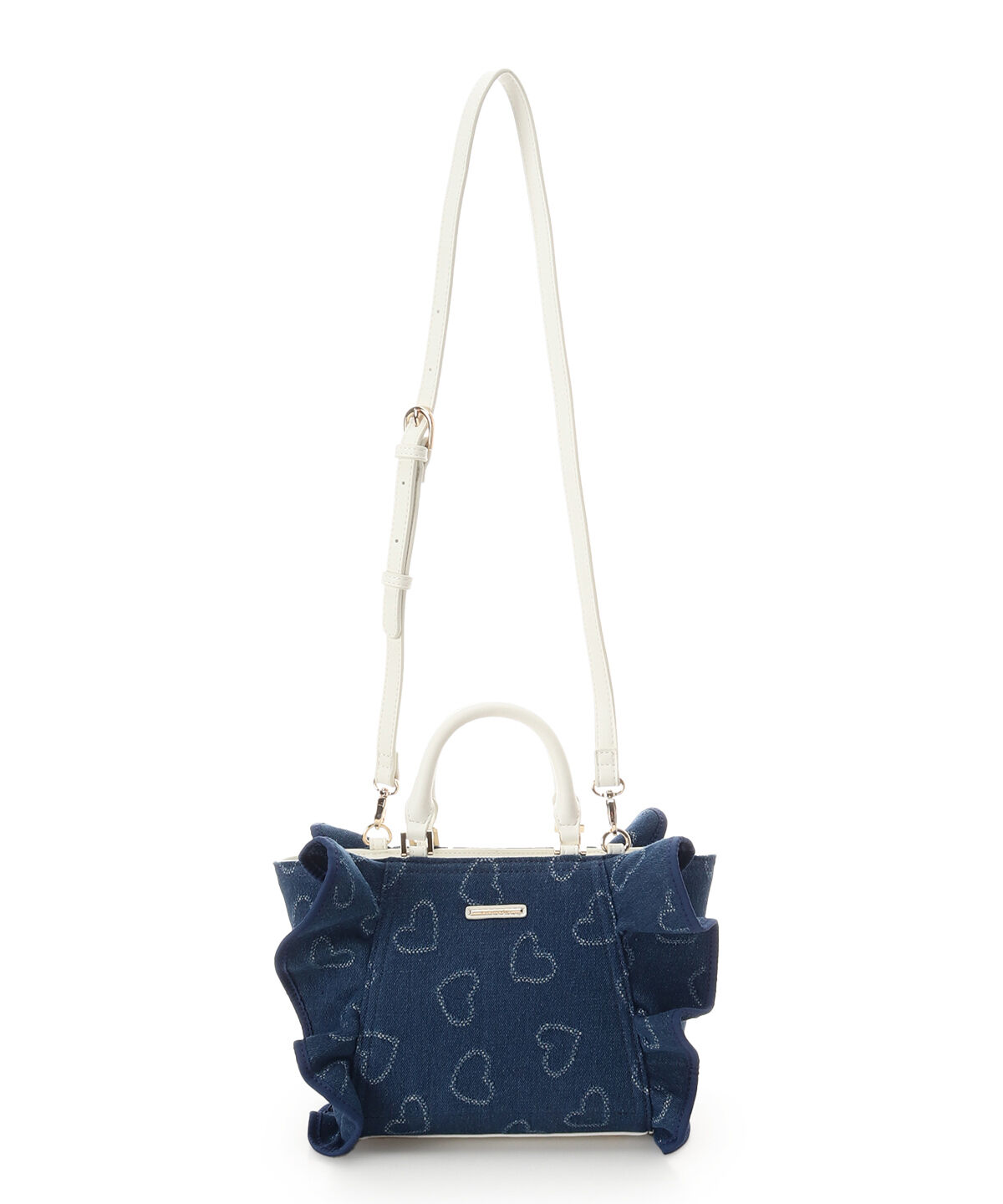 Samantha Vega「ハートデニムフリルハンドバッグ」|ハンドバッグ|