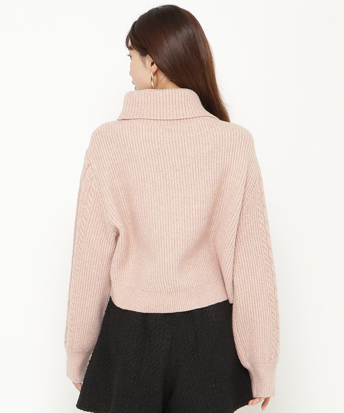 アンドクチュール「ミルドライクケーブルタートルネックプルオーバー」|ニット・セーター|