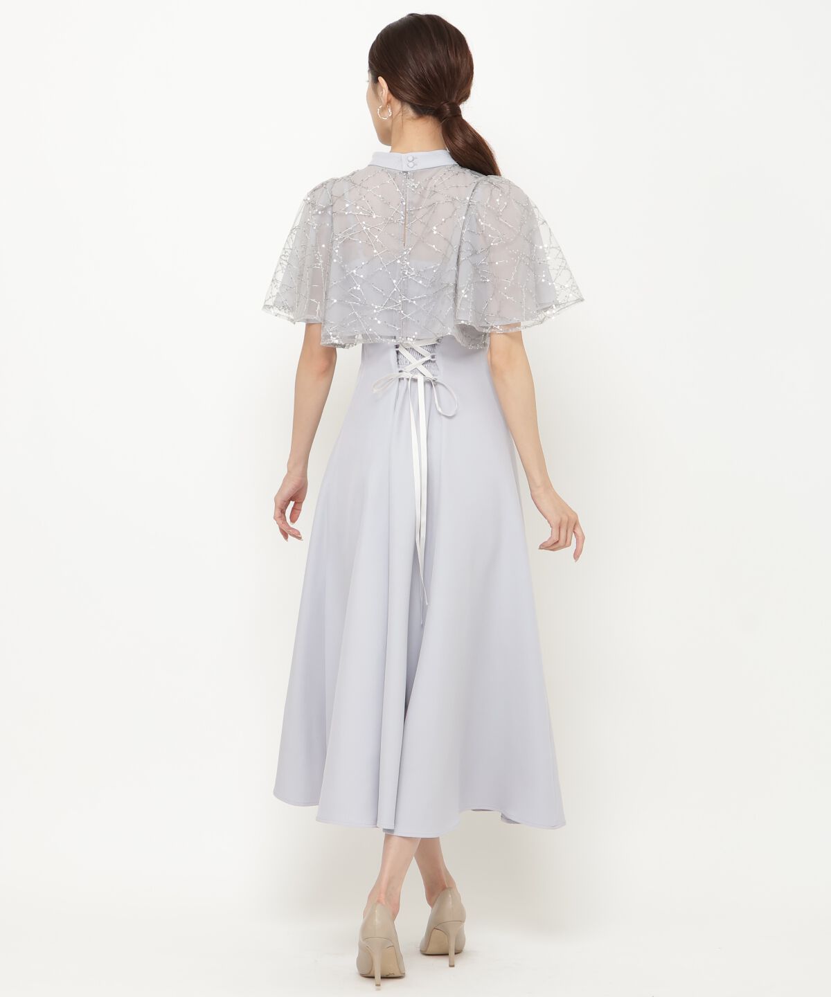 アンドクチュール「スパンコールチュールレイヤードレス」|ドレス|