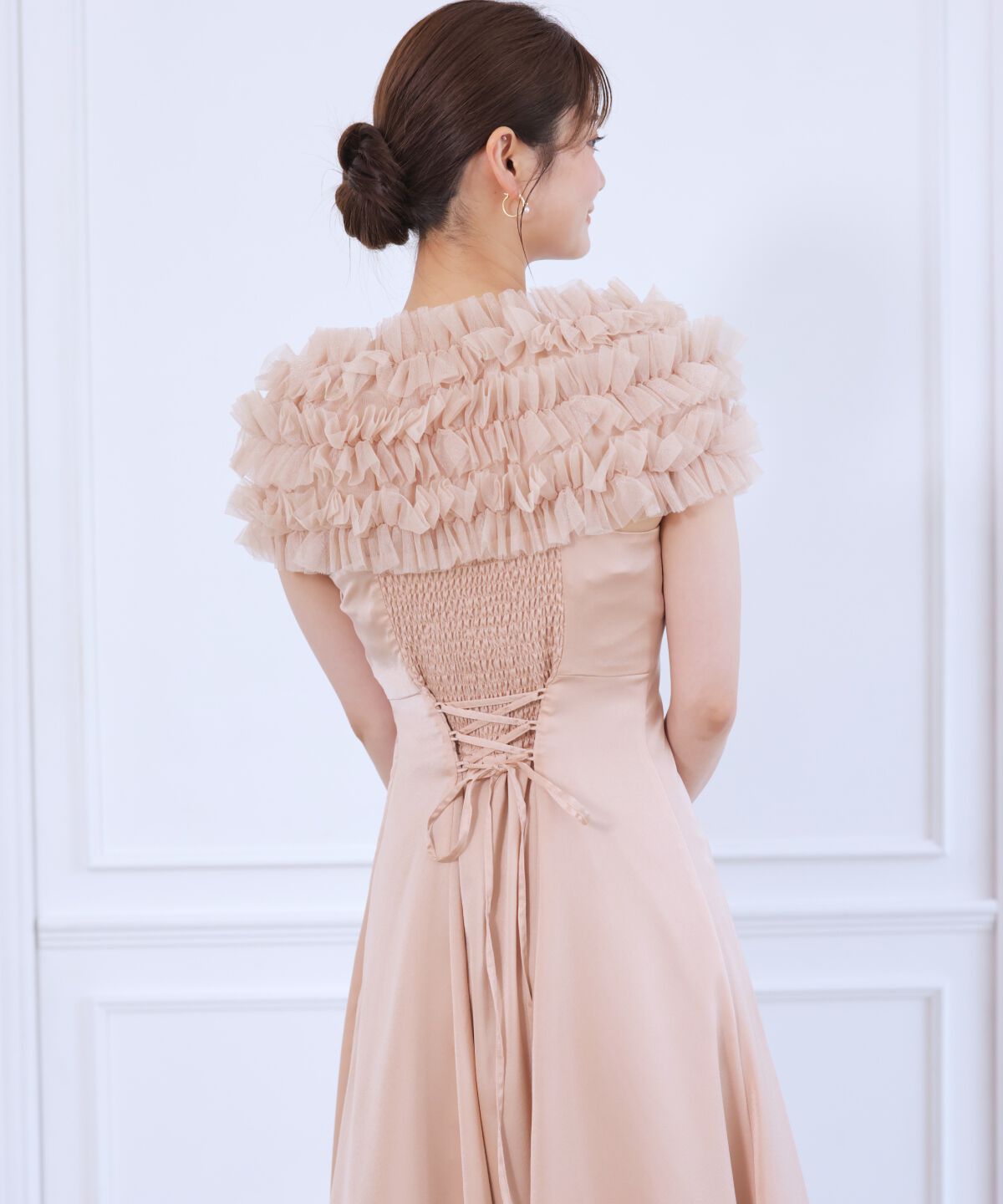 アンドクチュール「チュールケープセットドレス」|ドレス|