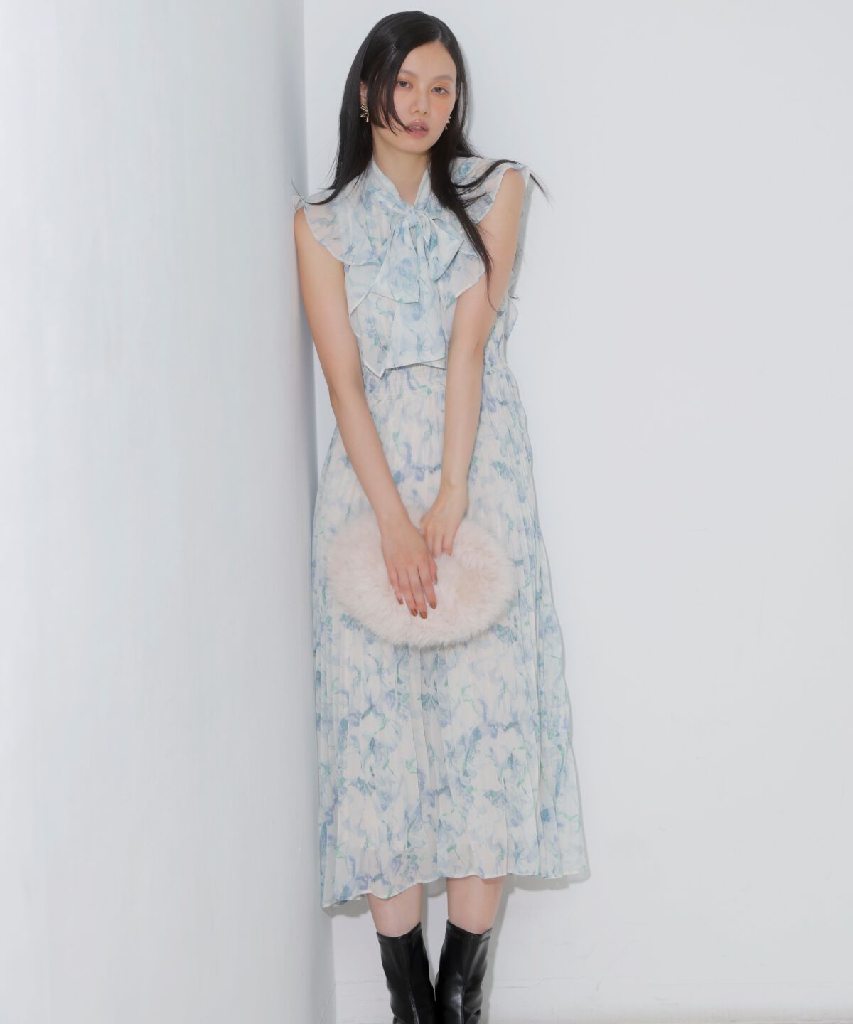 アンドクチュール「シフォンプリーツワンピース」|ワンピース|