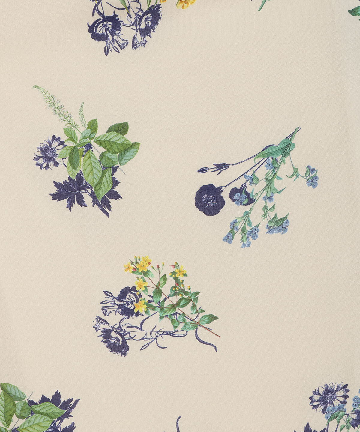 アンドクチュール「ドローイングフラワー配色襟ワンピース」|ワンピース|