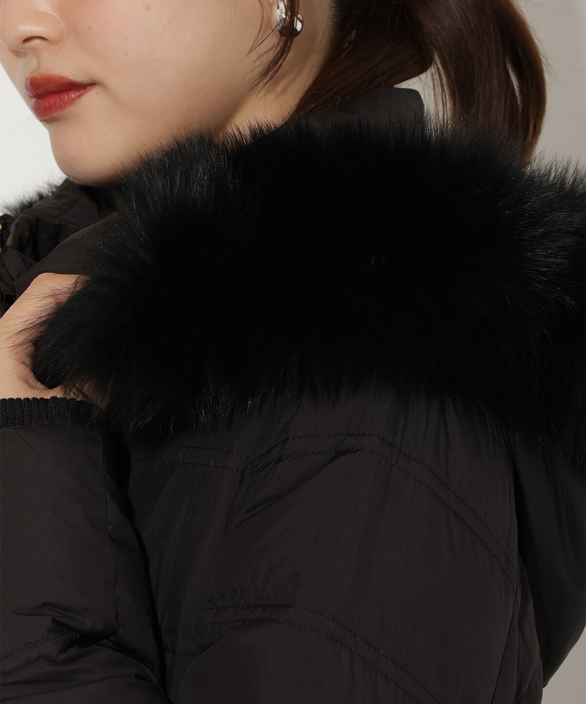 アンドクチュール「FOXファー付きスーパーロングダウン」|ダウン|