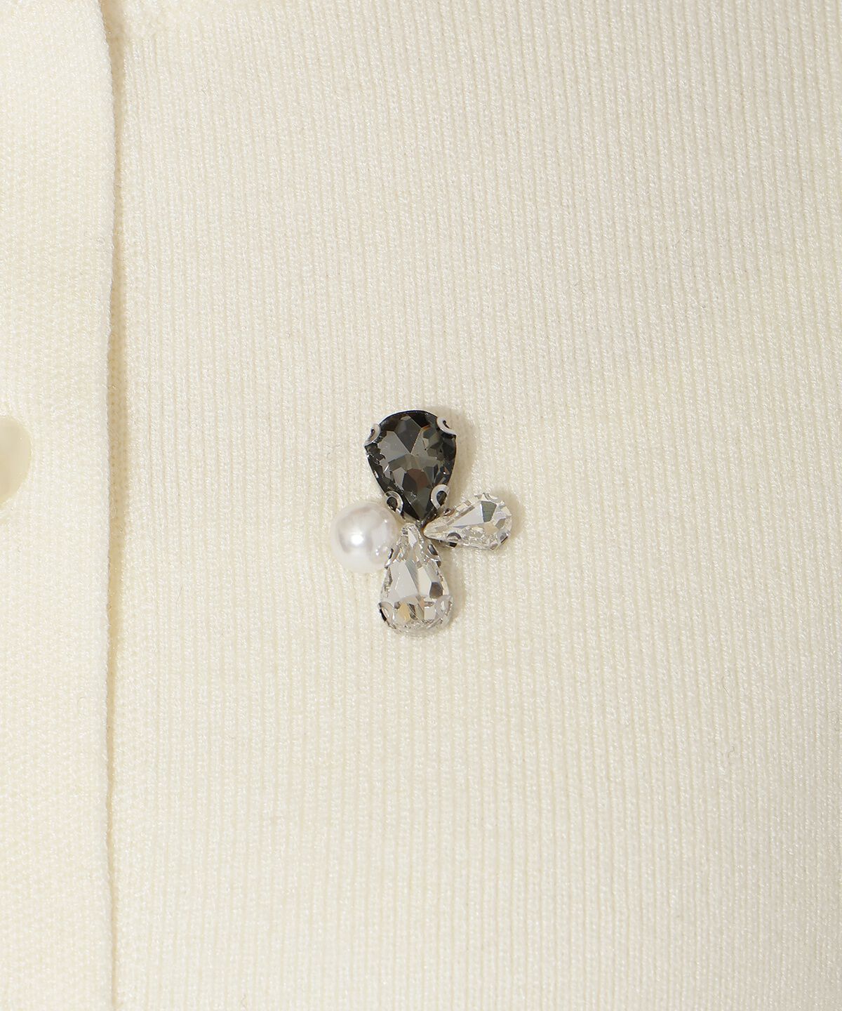 アンドクチュール「ビジュー&times;パールニットカーディガン」|カーディガン|