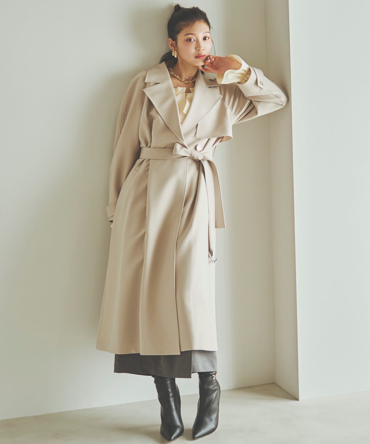 アンドクチュール「フラップ付きロングコート」|その他|