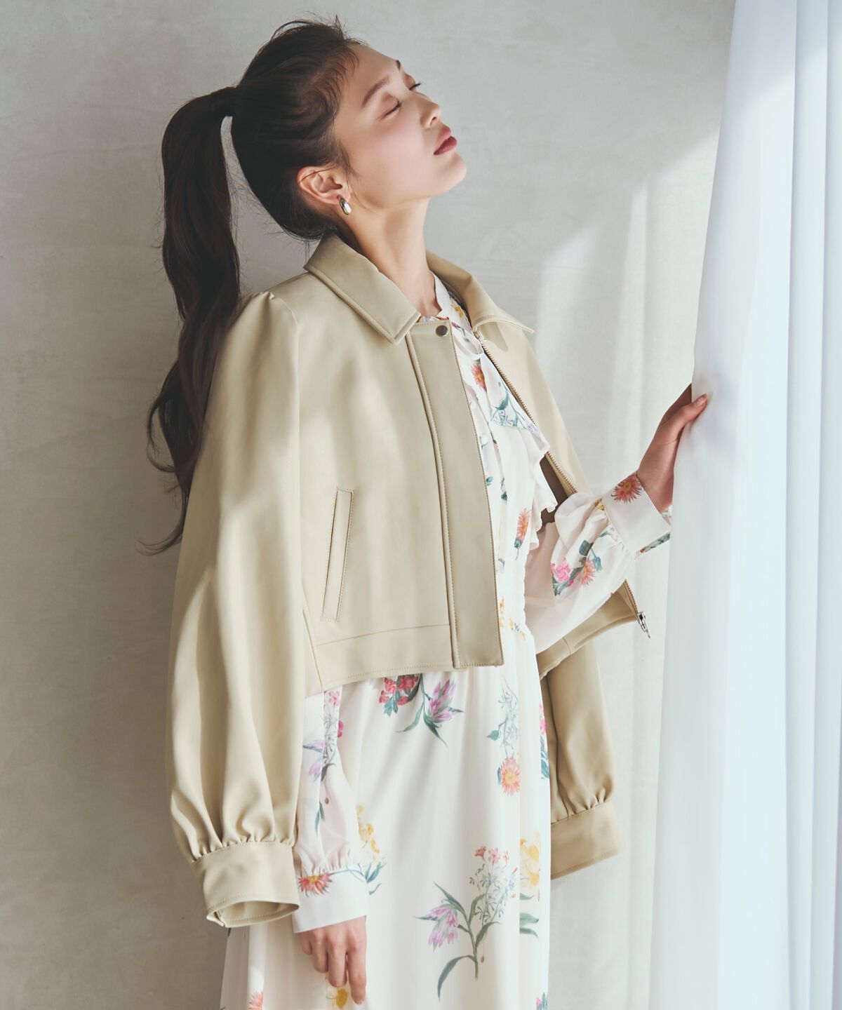 アンドクチュール「フェイクレザーブルゾン」|ブルゾン・スタジャン|