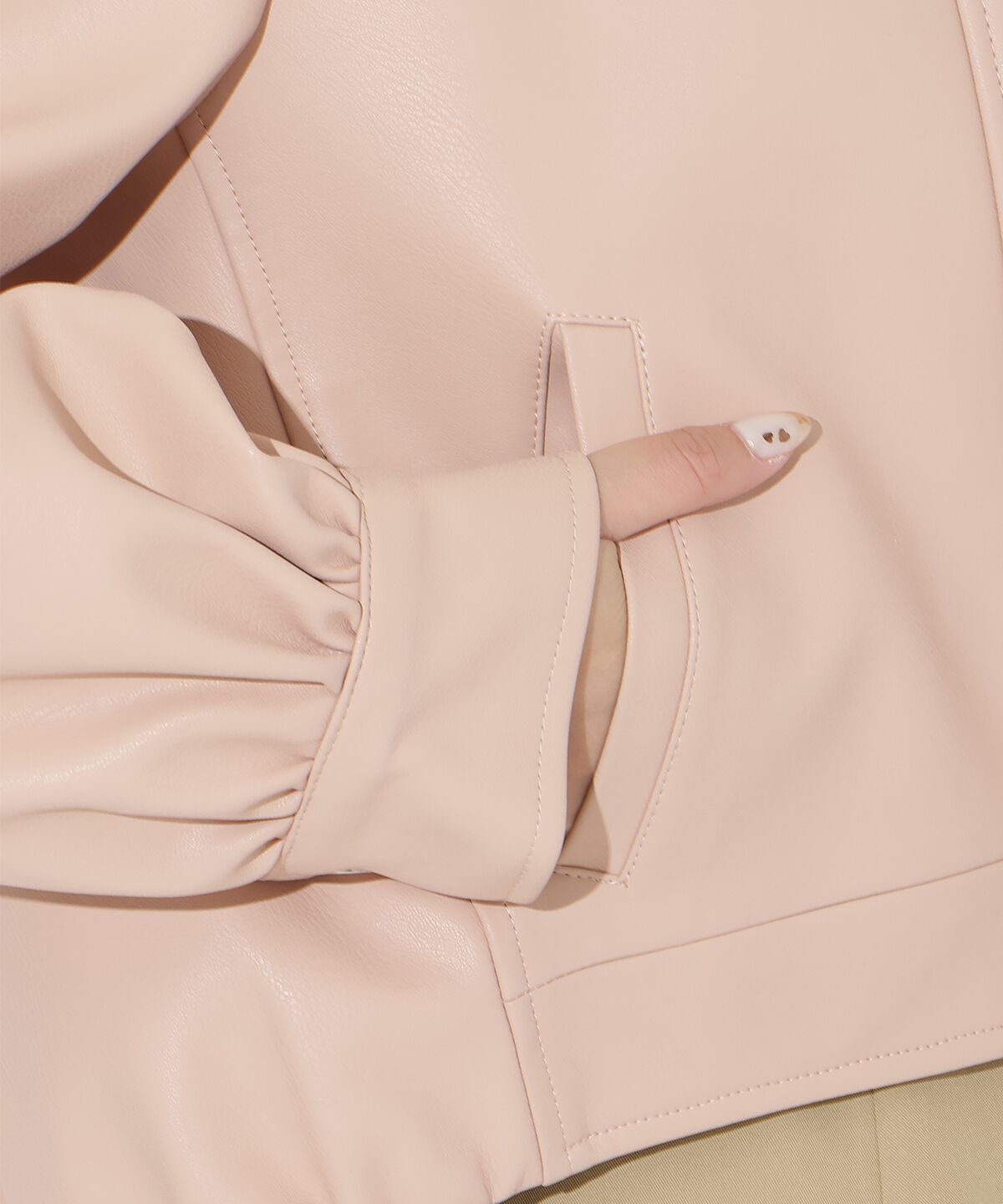 アンドクチュール「フェイクレザーブルゾン」|ブルゾン・スタジャン|