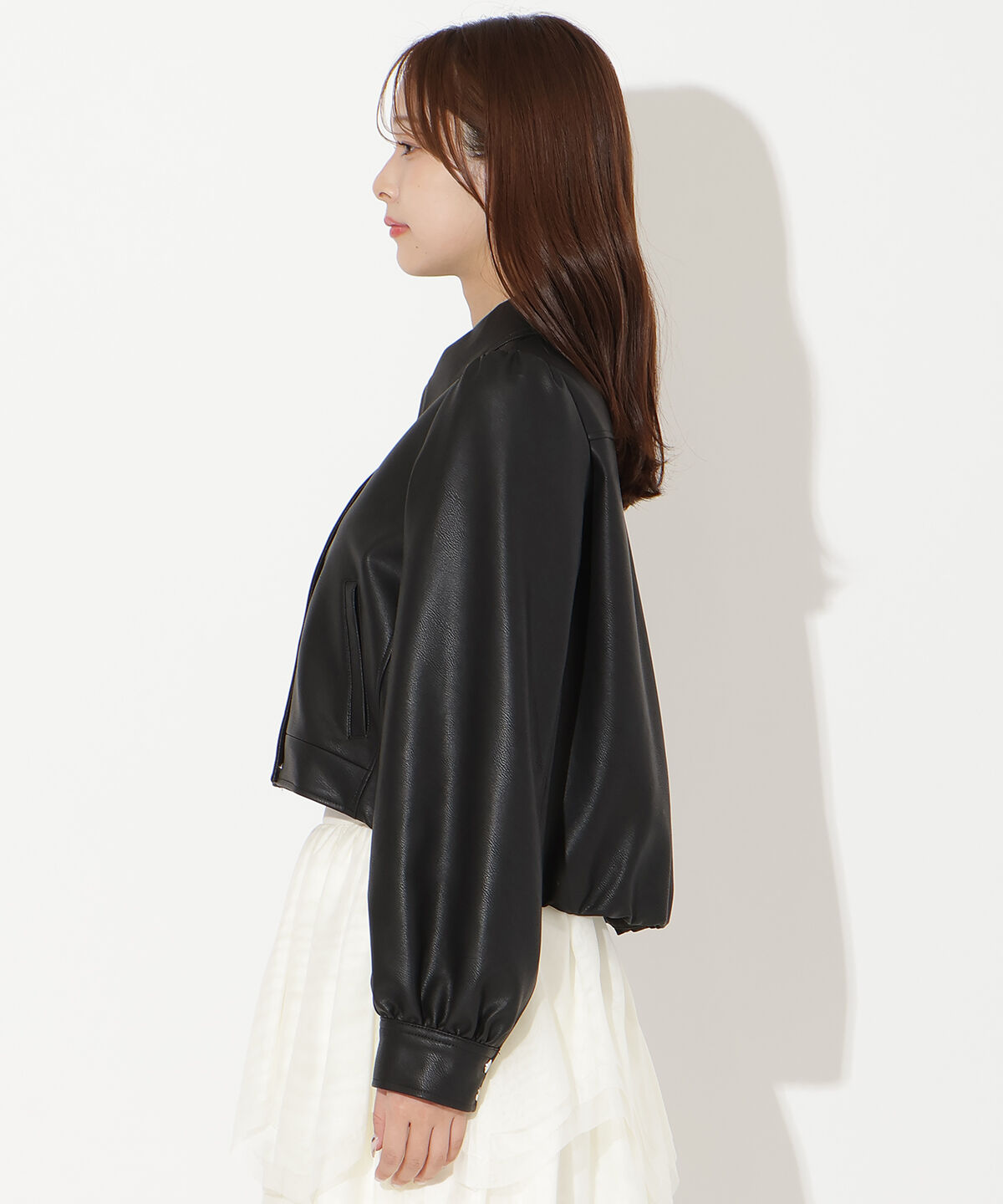 アンドクチュール「フェイクレザーブルゾン」|ブルゾン・スタジャン|