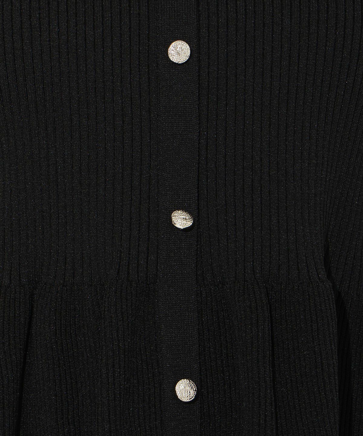 アンドクチュール「シャツ襟付きペプラムニットプルオーバー」|ニット・セーター|