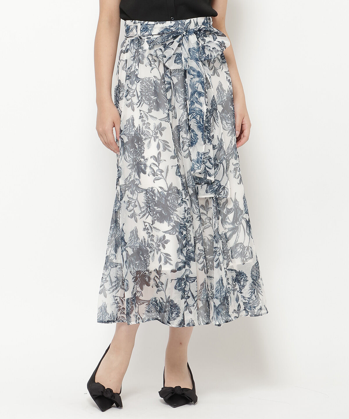 REDYAZEL「フラワープリントスカート」|フレア|オフ