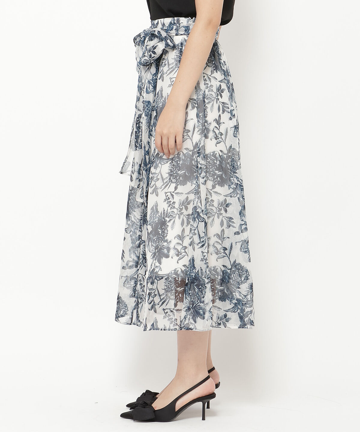 REDYAZEL「フラワープリントスカート」|フレア|