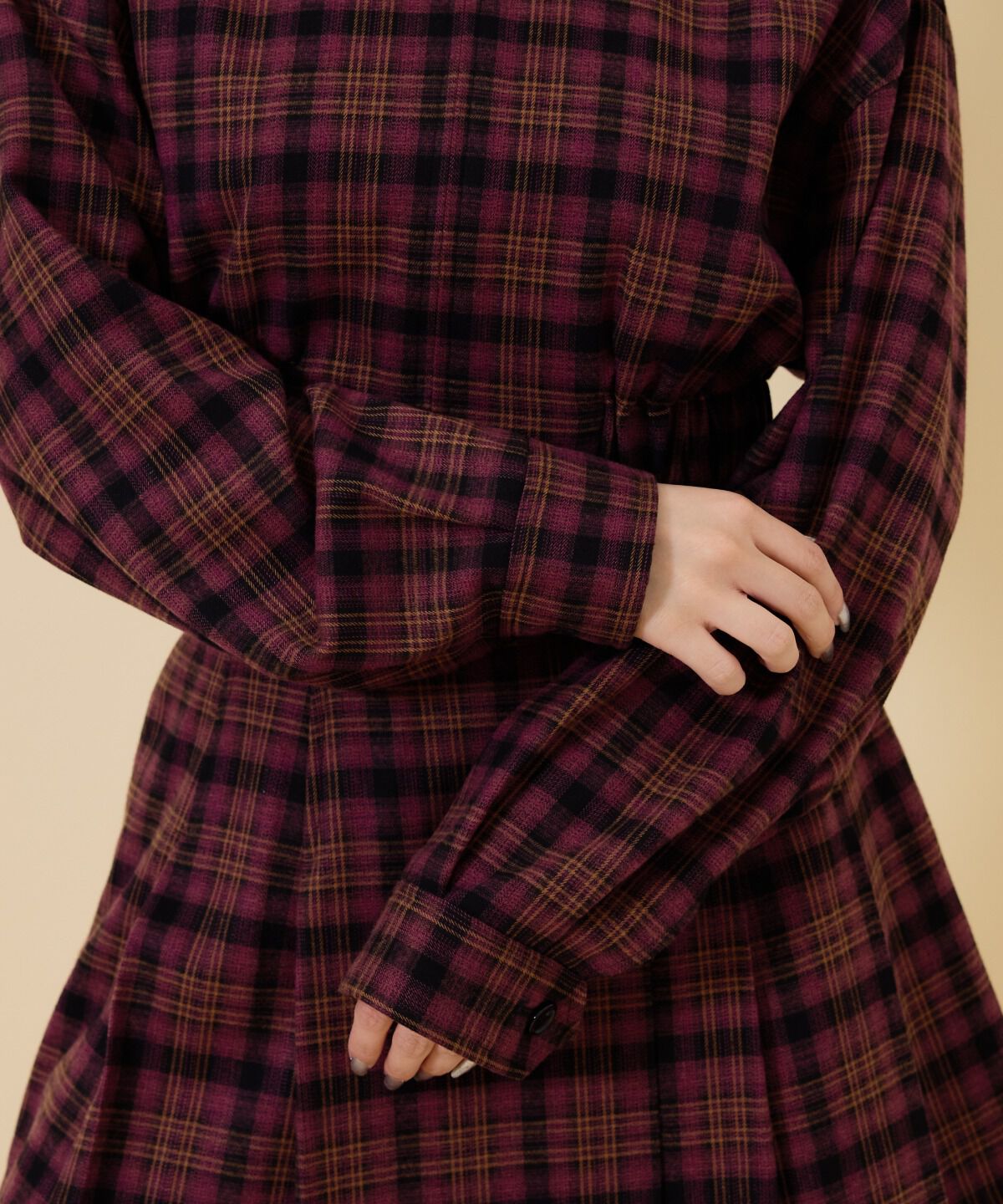 REDYAZEL「フロントジップチェックショートブルゾン」|ブルゾン・スタジャン|