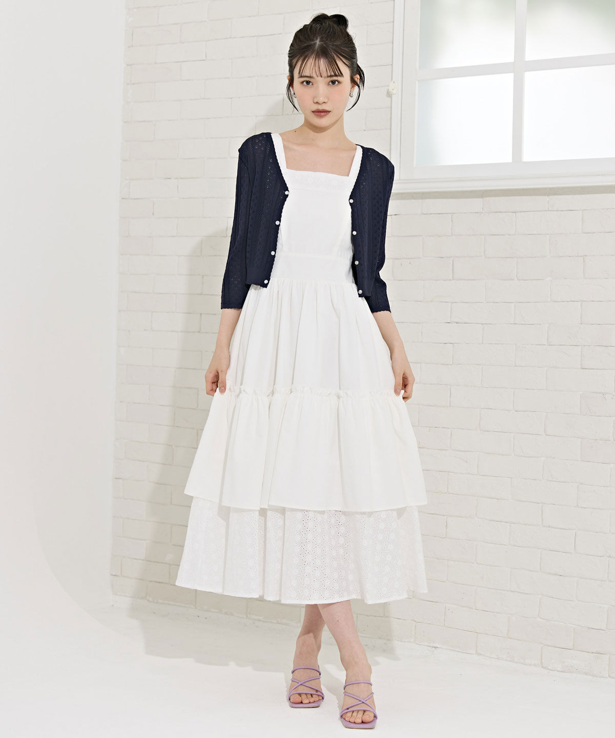 REDYAZEL「コットンレースティアードワンピース」|ワンピース|