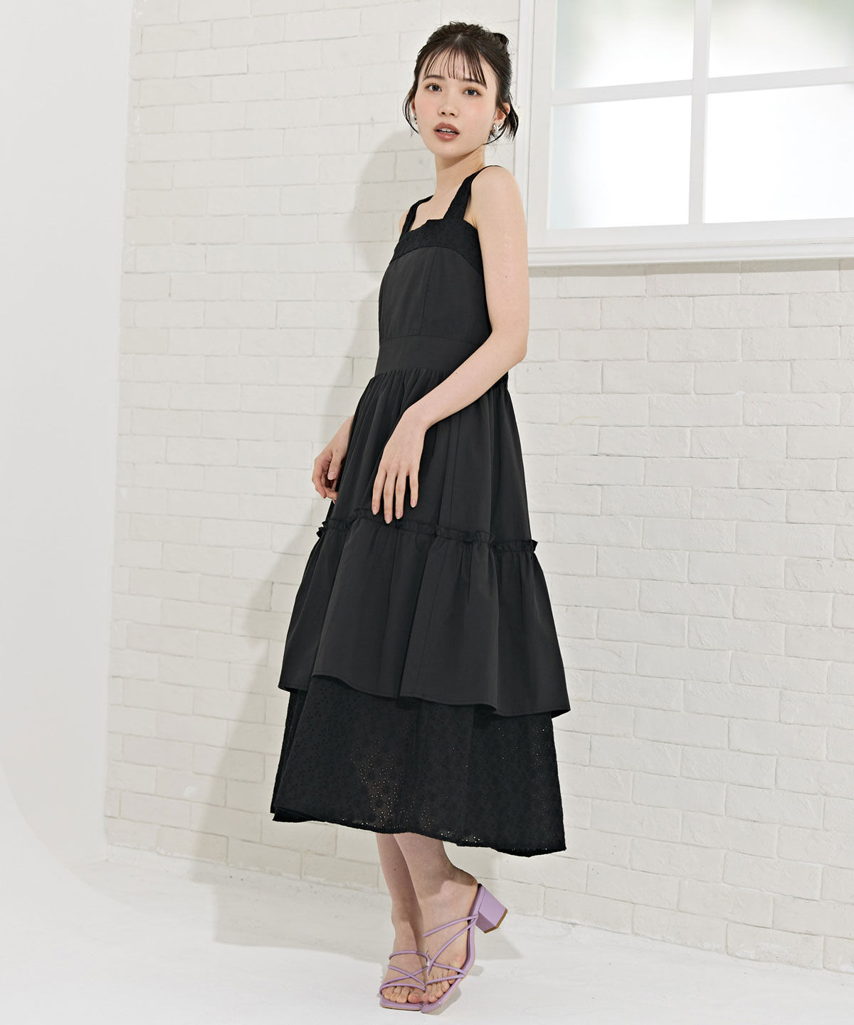 REDYAZEL「コットンレースティアードワンピース」|ワンピース|