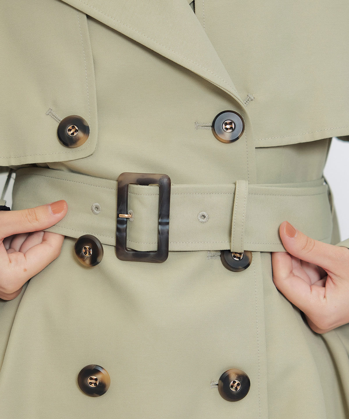 REDYAZEL「ウエストベルトショートトレンチコート」|トレンチコート|